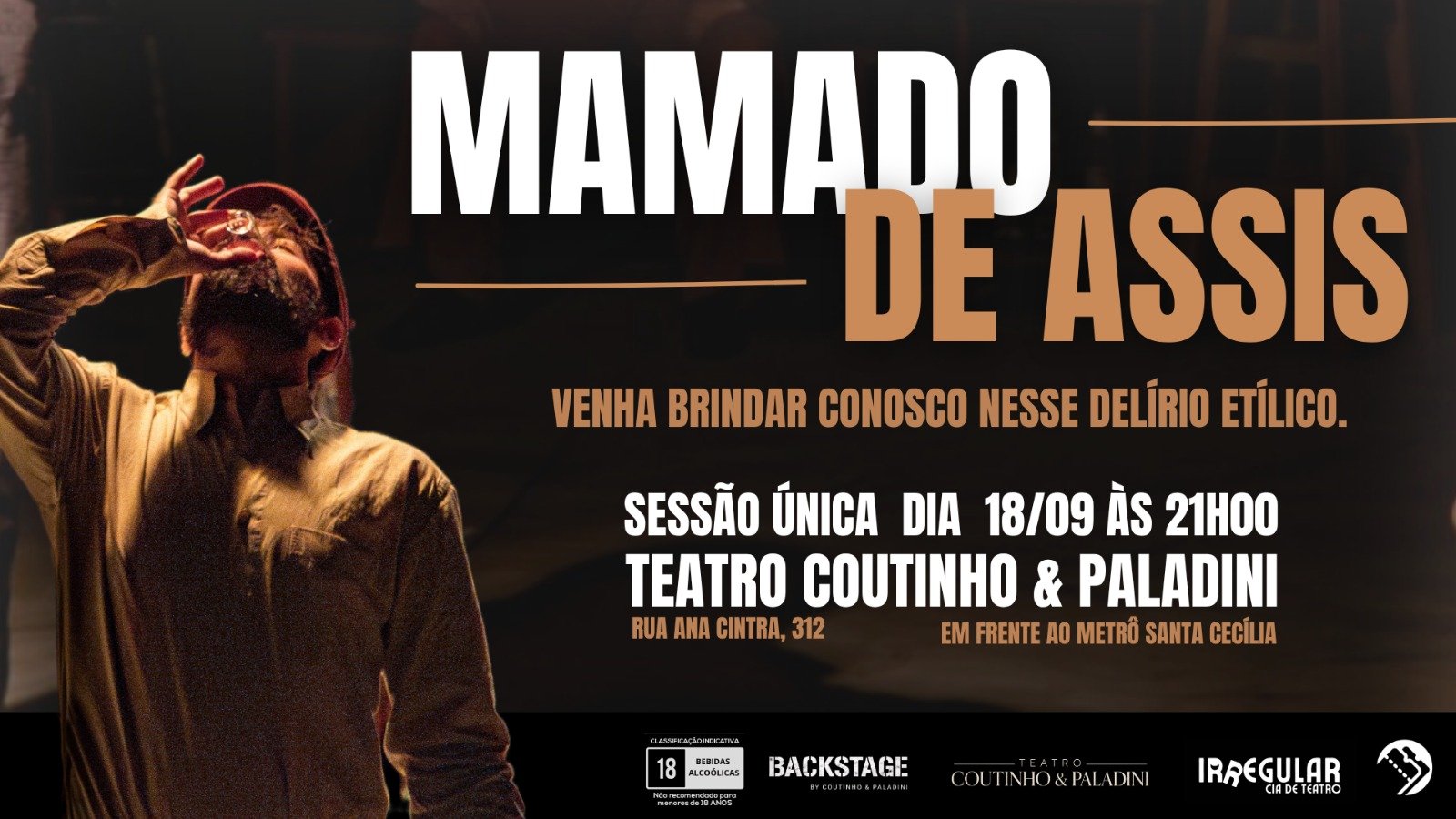 Mamado Voltou! Sessão única 18/09, Teatro Coutinho & Paladini — ingressos pela Ingressum