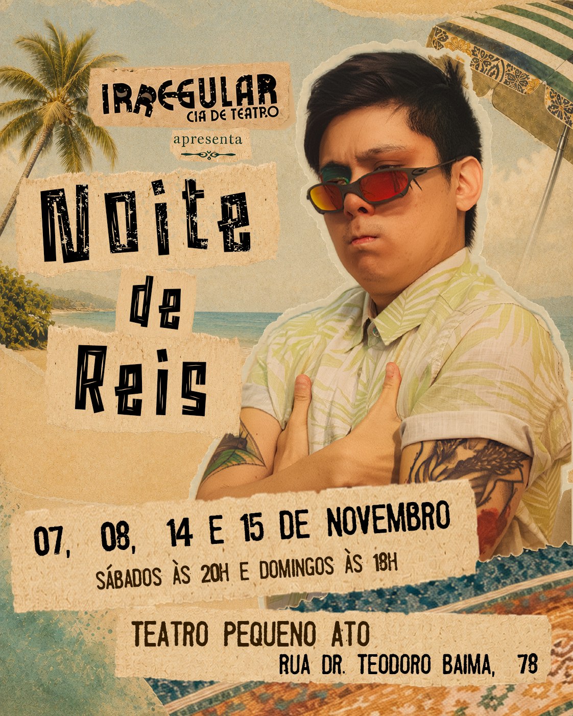 Pôster de Noite de Reis — Bruno Yoshioka como Sebastião