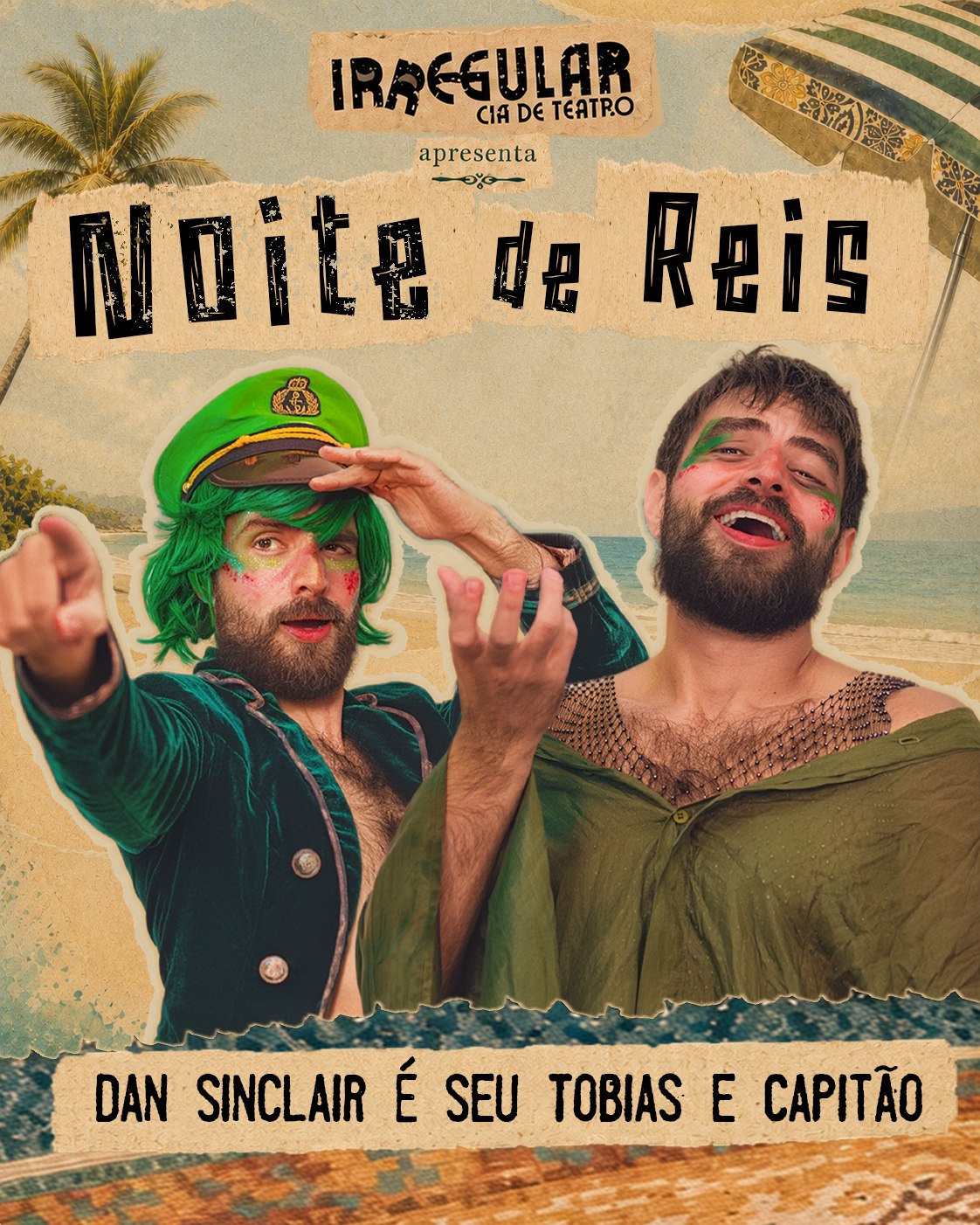 Pôster de Noite de Reis — Dan Sinclair é Seu Tobias e Capitão